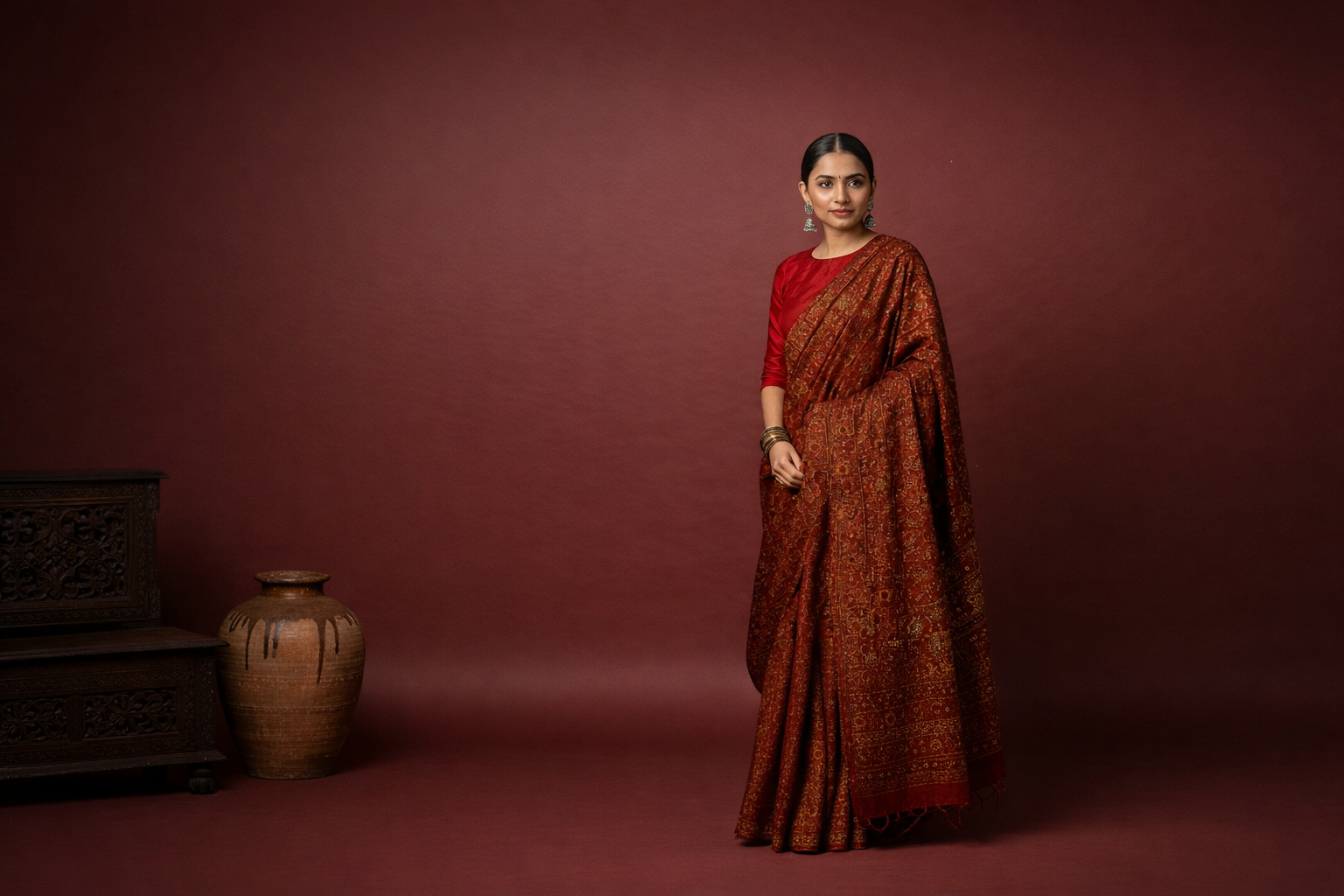 Stunning model in premium ethnic wear